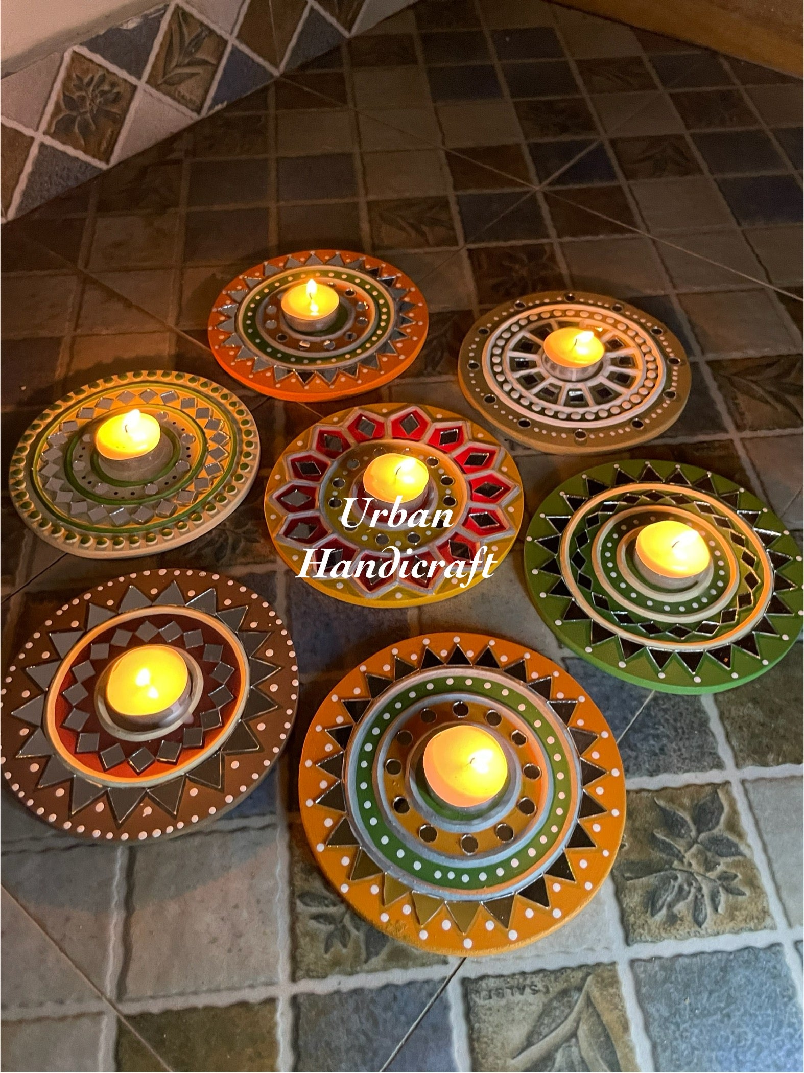 Rangoli-Tealight Holder