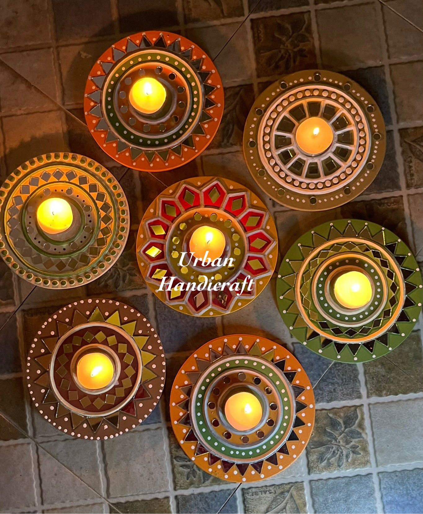 Rangoli-Tealight Holder