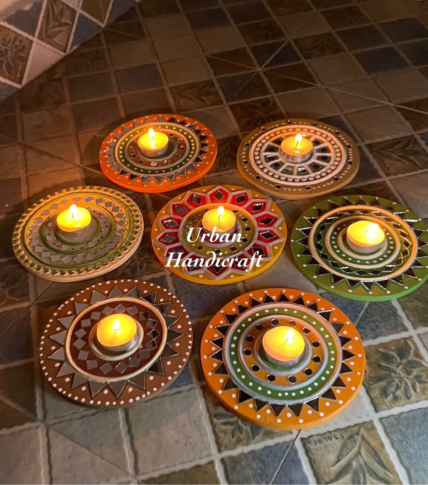 Rangoli-Tealight Holder