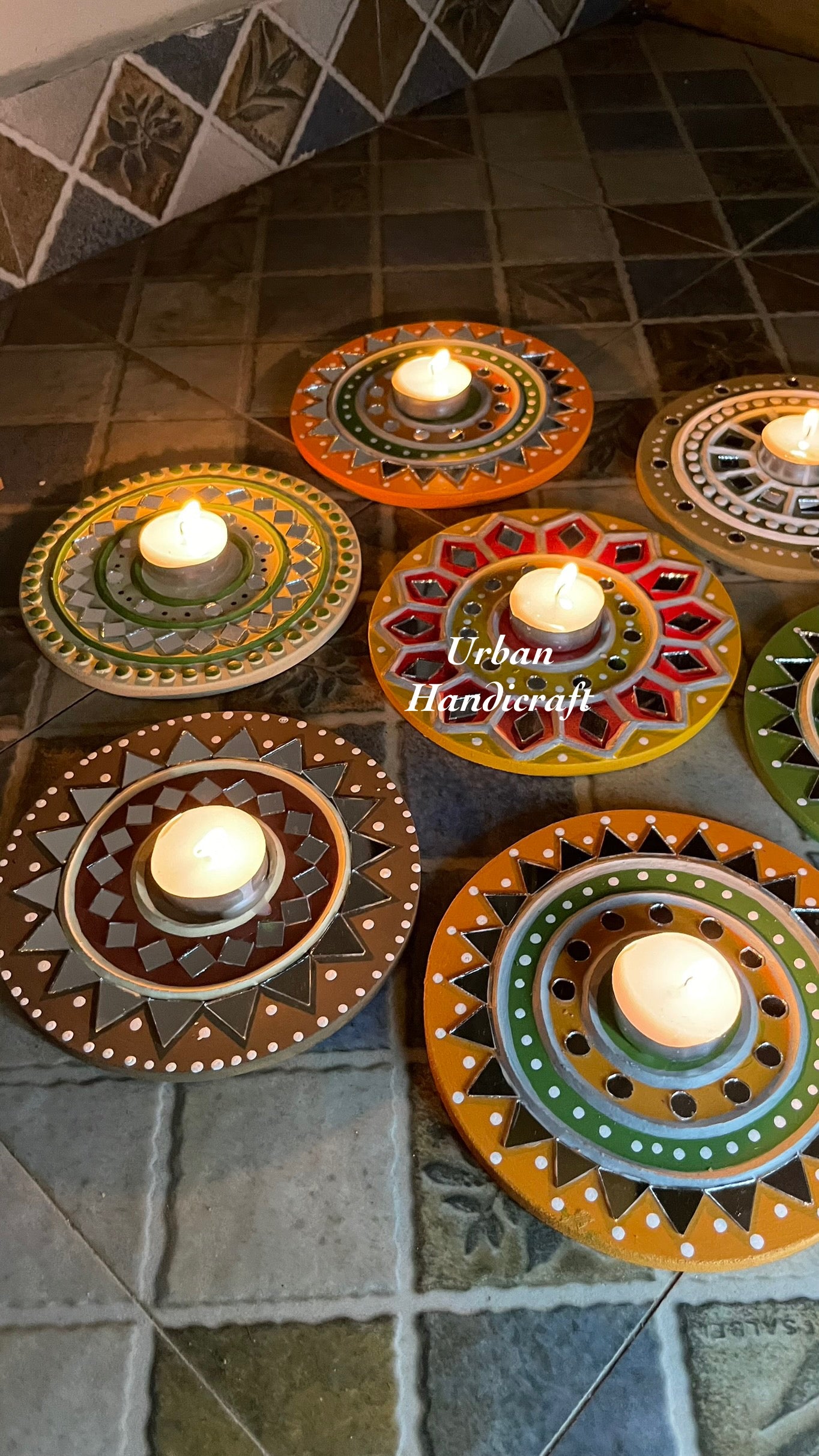 Rangoli-Tealight Holder